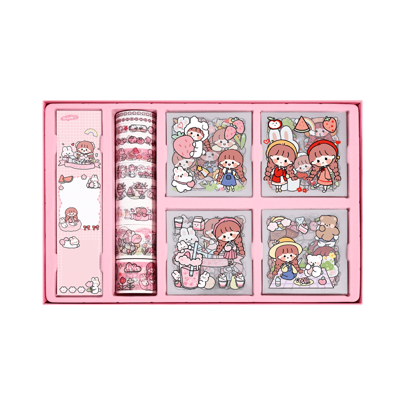 Cute Romantic Girl & Love Stickers Supplies Kit for Journaling,100 Sheets  Scrapbook Cartoon Decorative Stickers Decal Stickers Photo Planner Stickers