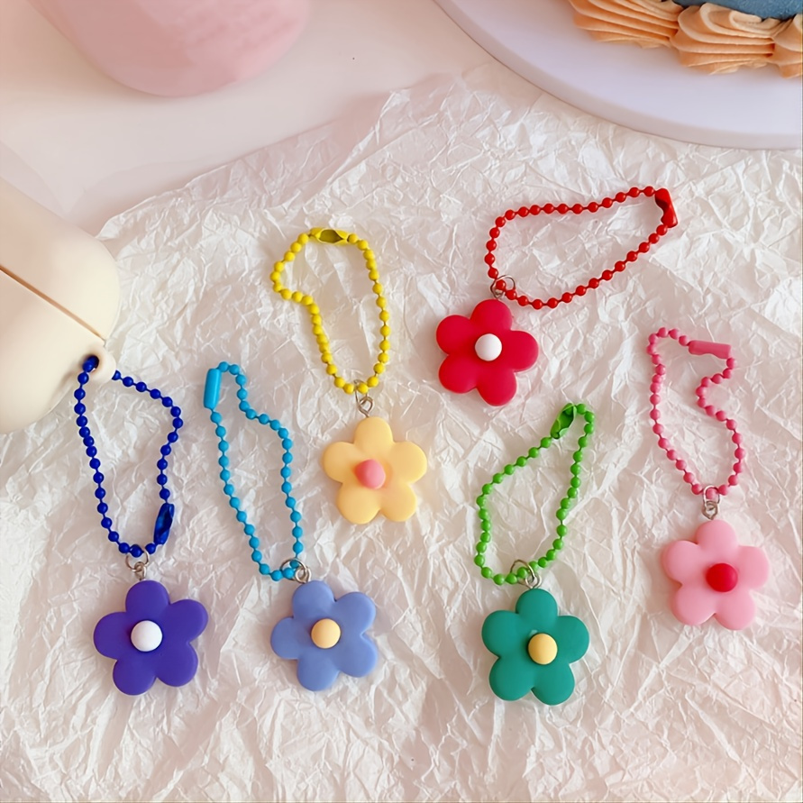 

Cute Colorful Flower Pendant Keychain Women's Fashion Pendant 1pc