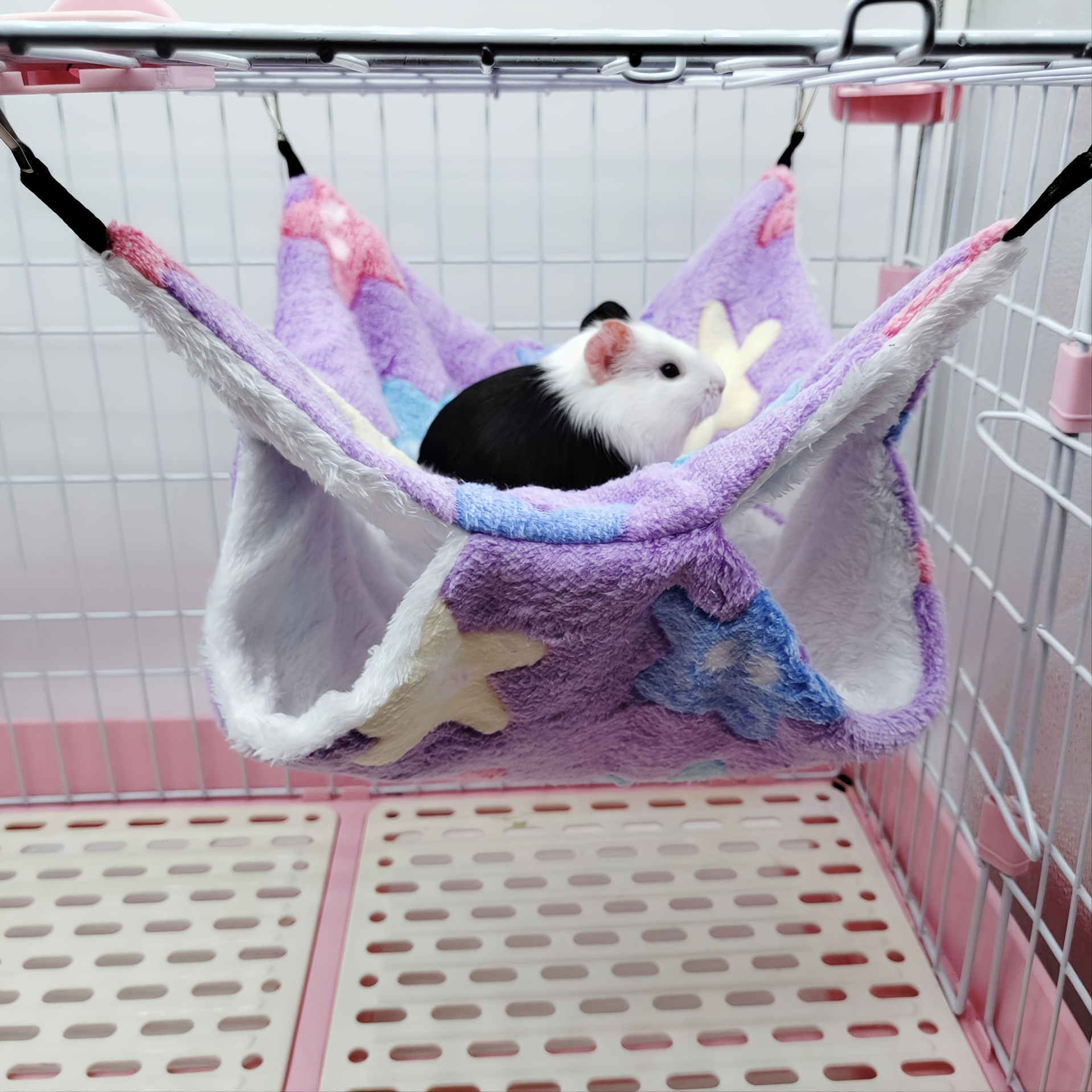 

Cozy Hanging Bed For Guinea Pigs, Rats, Hamsters, And Ferrets - Soft And Comfortable Cage Accessory For Your Furry Friend