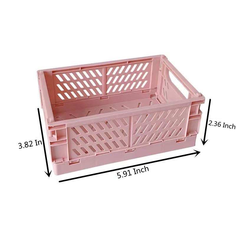 Plastic Storage Crates, Pack of 2 Stackable Plastic Storage Bins with Lids  Container Collapsible Crates Bins Basket for Home Office Kitchen Shoes