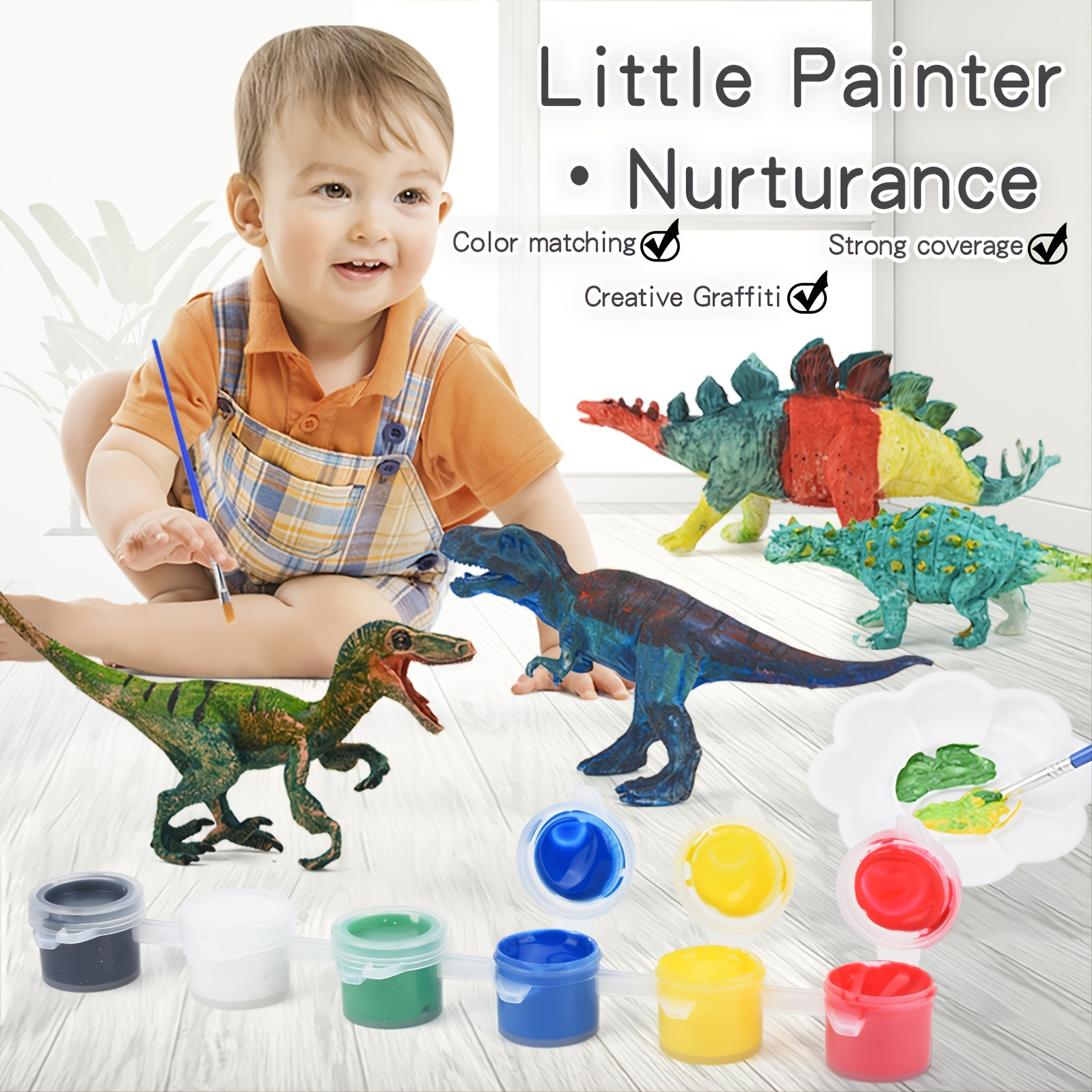 Simple Creative Lovely Color-changing Dinosaur Diamond Painting 3D DIY  Hand-made Desktop Decoration Daily Home Desk Decoration