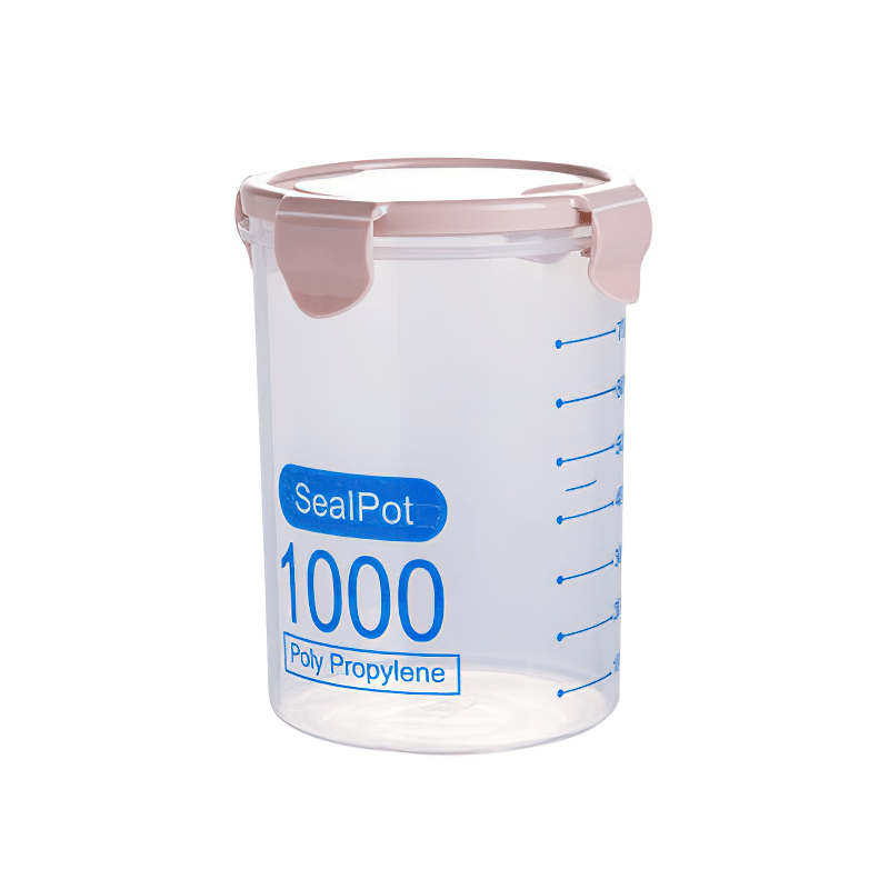 Round Plastic Transparent container PP with lid 1000ml/33.8oz (Case of 300  pc)