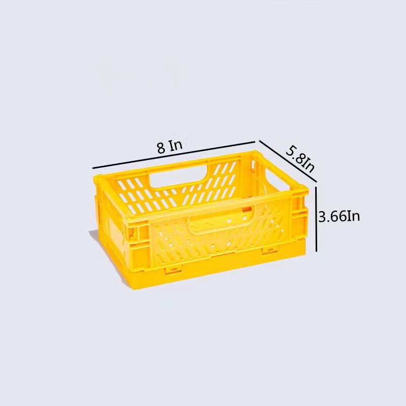 Foldable Plastic Baskets for Shelf Storage Organizing, Durable and