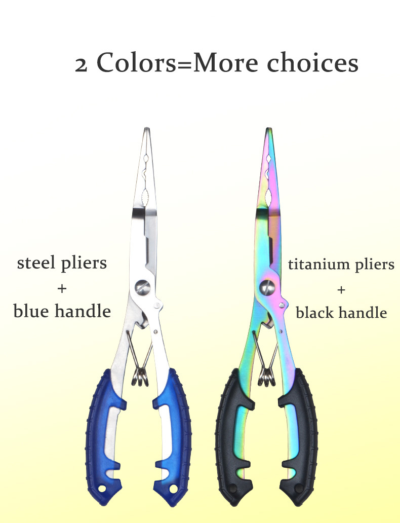 Saltwater Resistant Fishing Pliers with Split Ring Hook Removers, Lanyard &  Sheath - Essential Fishing Gear Accessories for Easy Tackle Management