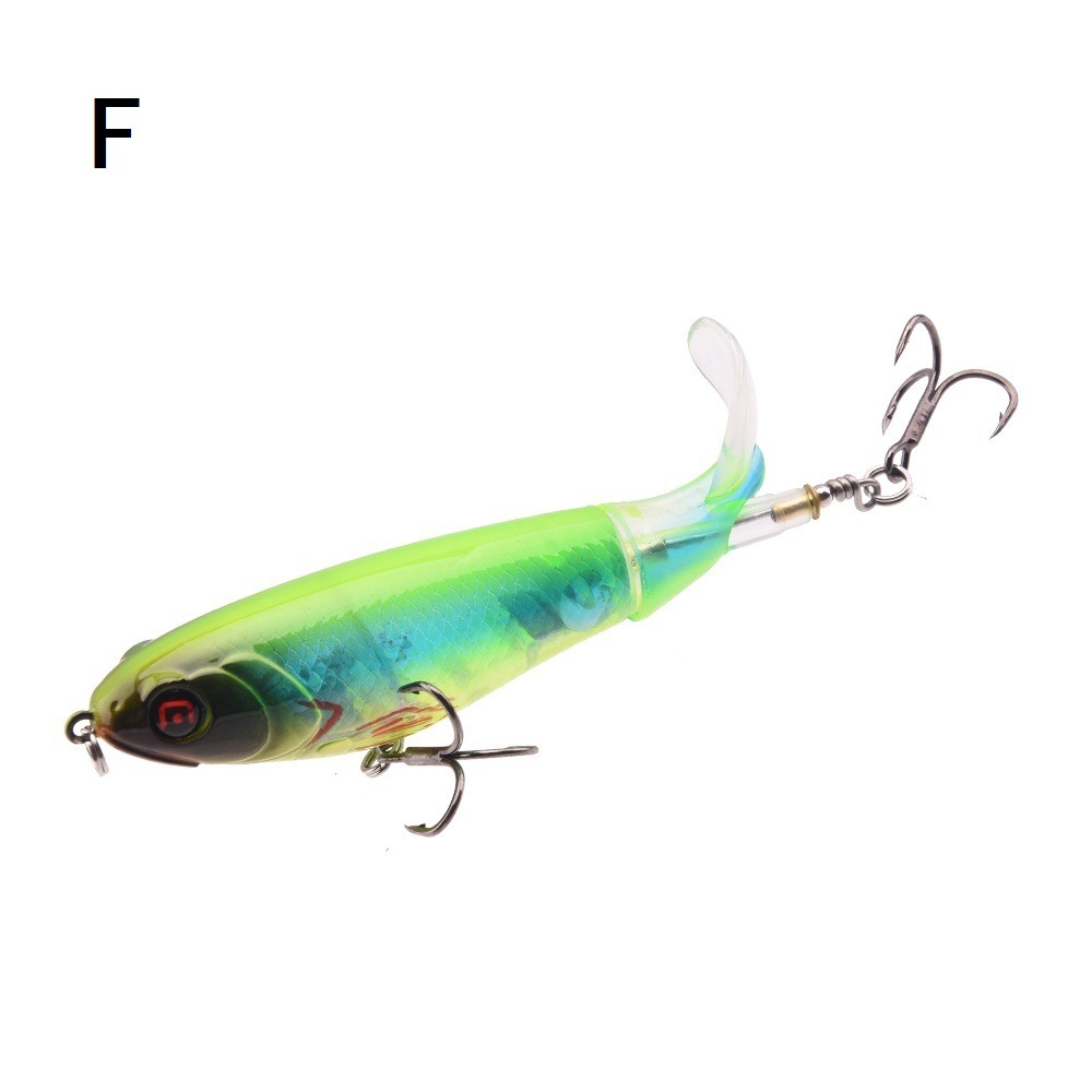 The Original Plopping Minnow 90mm 110mm 130mm - Fishing Lure for Bass  Floating Whopper Rotating Topwater Crankbait Popper Lure Swimbait Plopper