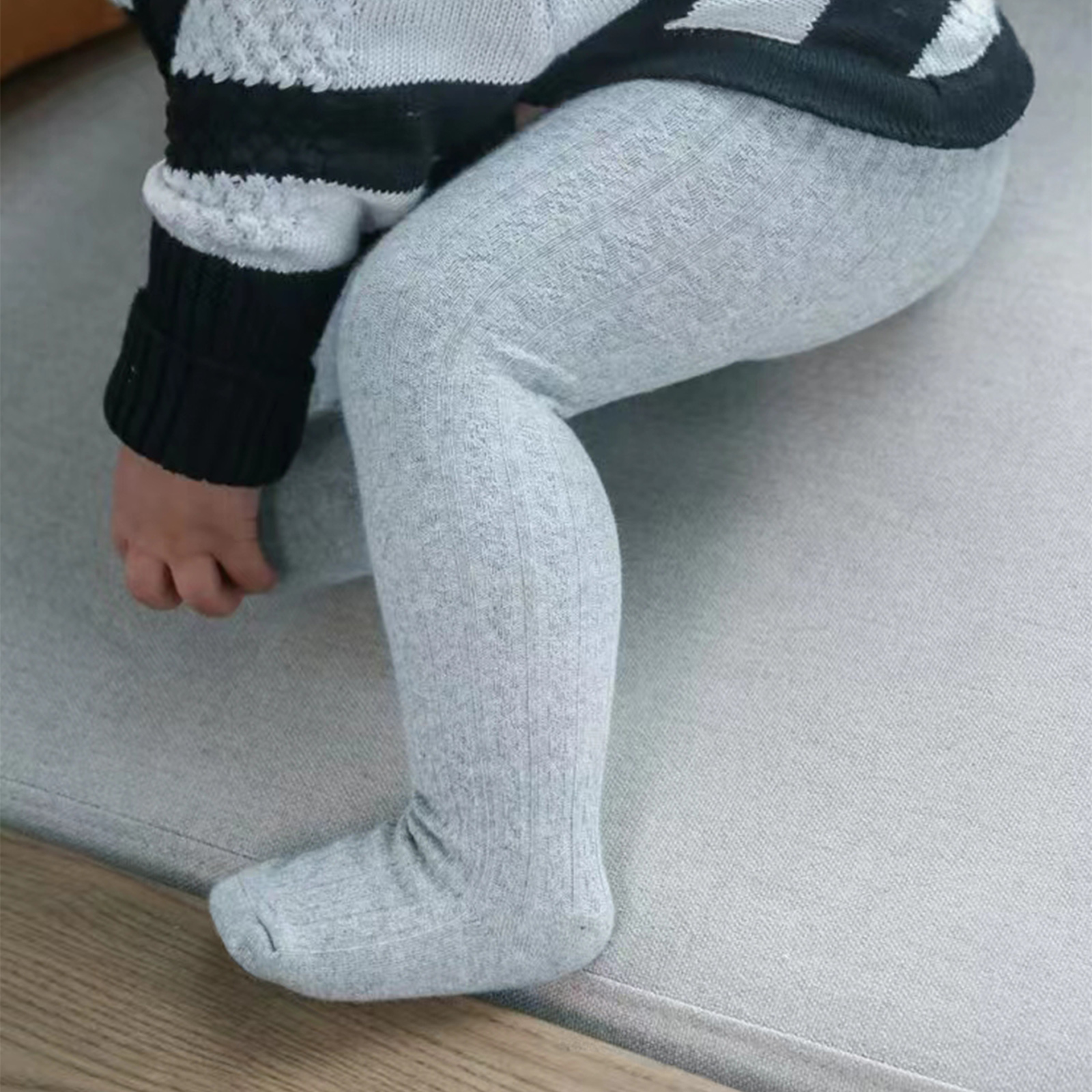 Baby Girls Thick Knit Leggings Socks Warm Softness Cotton - Temu