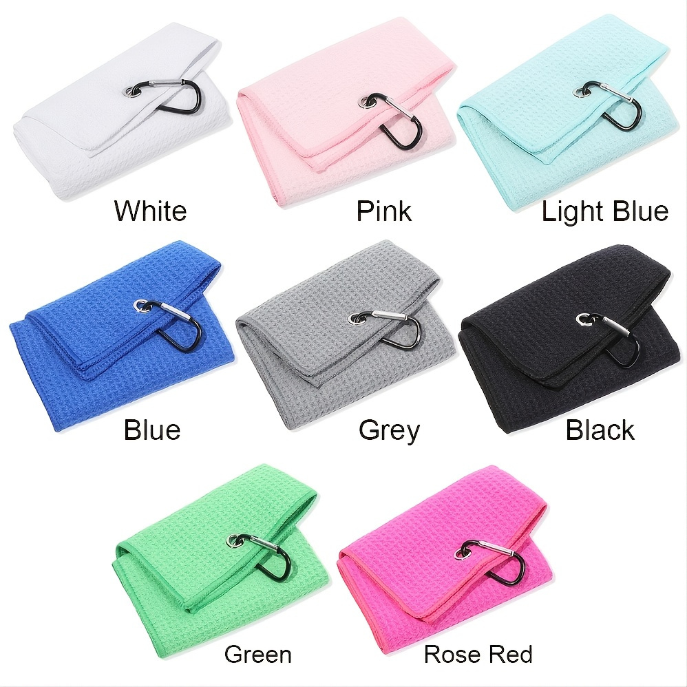 

1pc Premium Microfiber Golf Towel With Carabiner Hook - Perfect For Cleaning Clubs, Balls, And Hands - 30x50cm (11.81x19.69in)