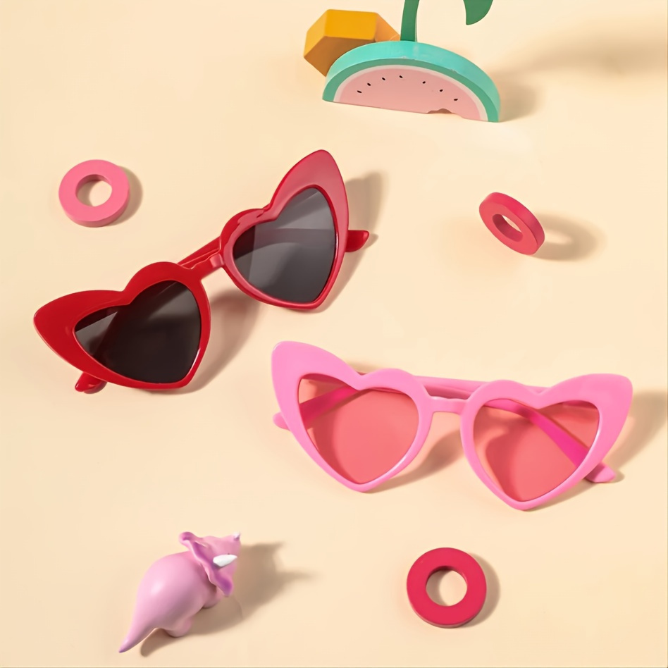 

Kids Fashion Solid Heart Shaped Glasses
