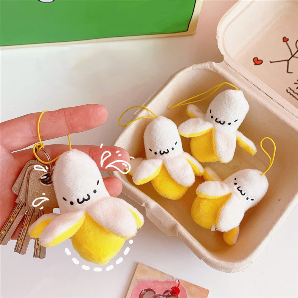 Cute Banana People Keychain para mulheres e homens, Caponho