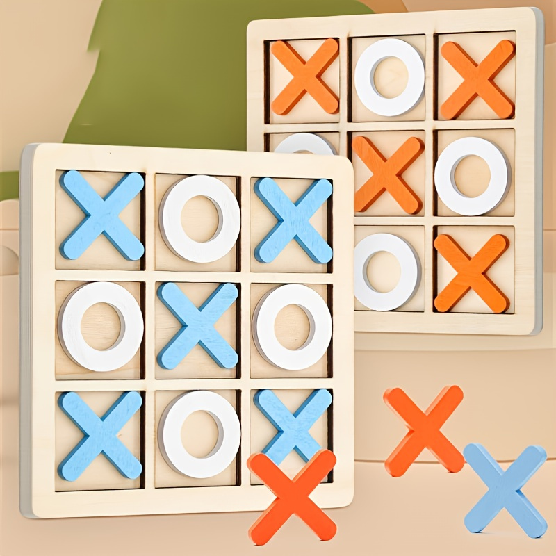 Tic TAC Toe jeu XO Table jouet cadeaux de fête rustique pour enfants adultes