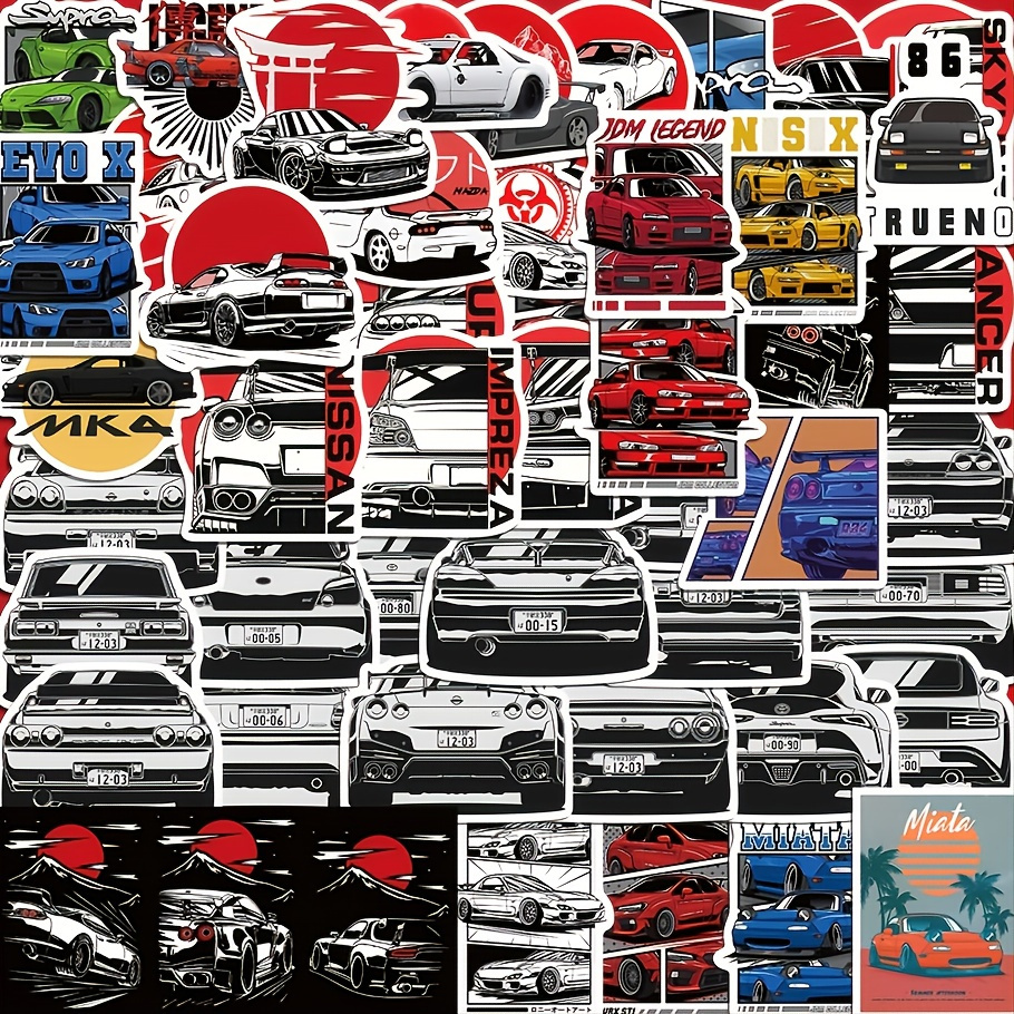 50 Jdm Car Modified Graffiti Stickers | Shop On Temu And Start Saving ...