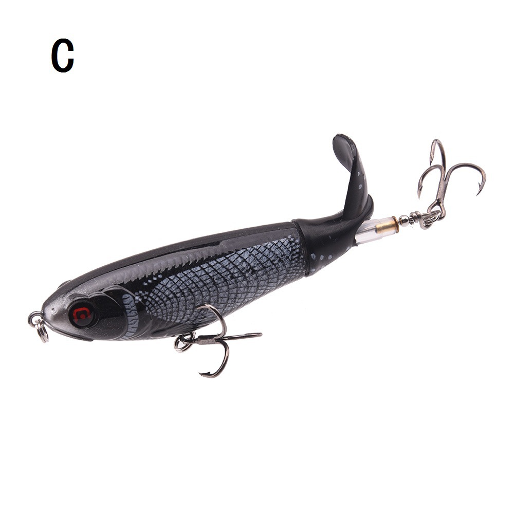 Whopper Plopper Lures: Floating, Rotating Tail Topwater Bait For