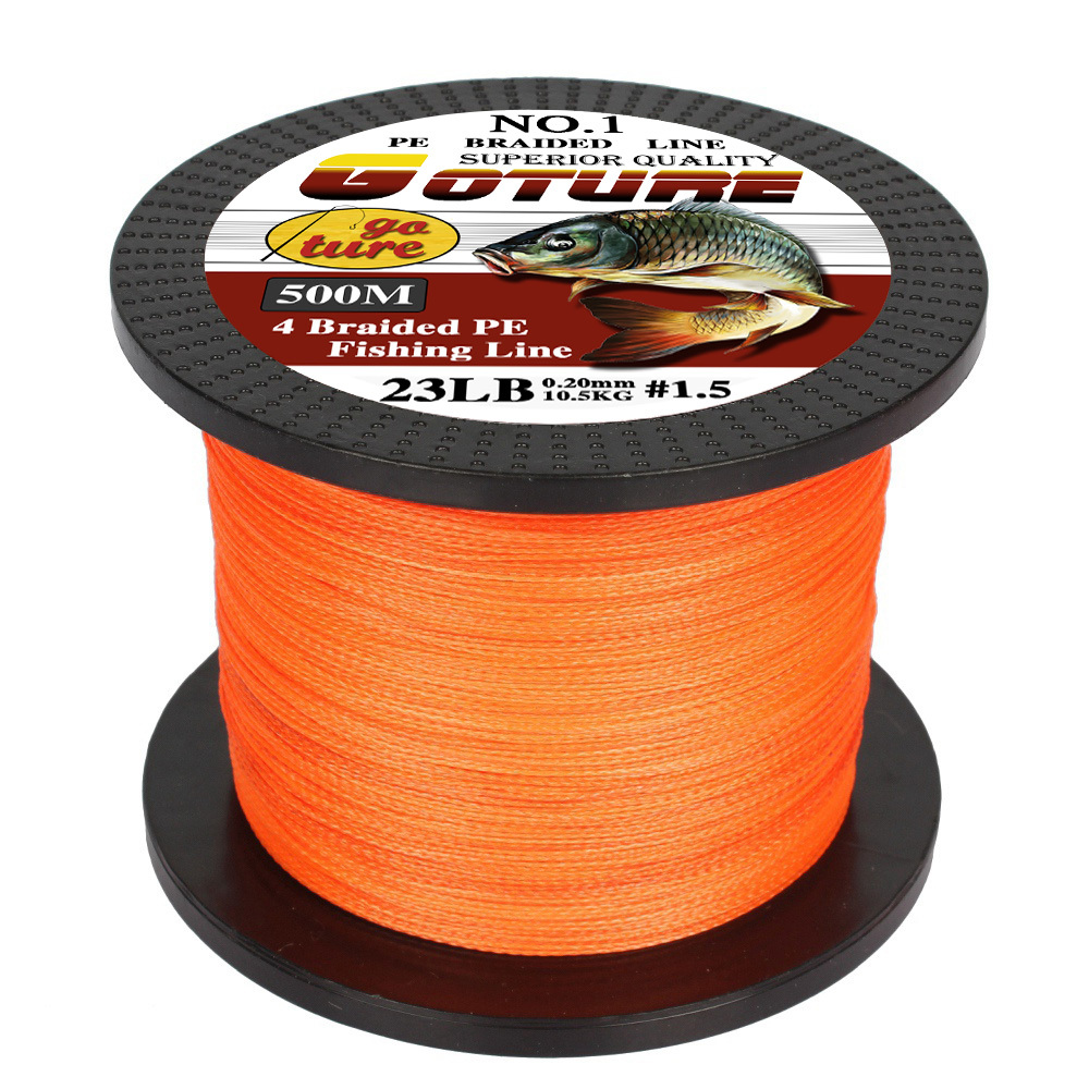 Goture braided fishing line 4 strands 500m 547yards multifilament pe