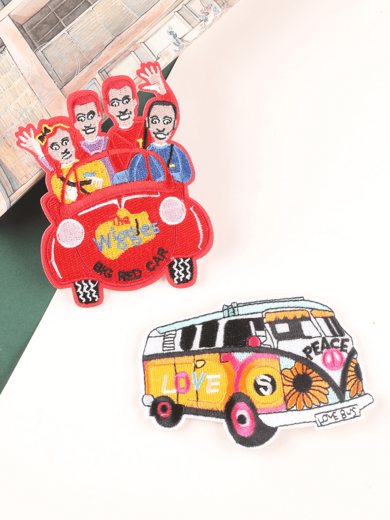 2pcs Cartoon Bus Embroidered Patch