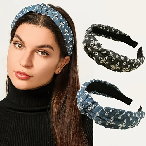 Denim Headbands For Girls - Temu