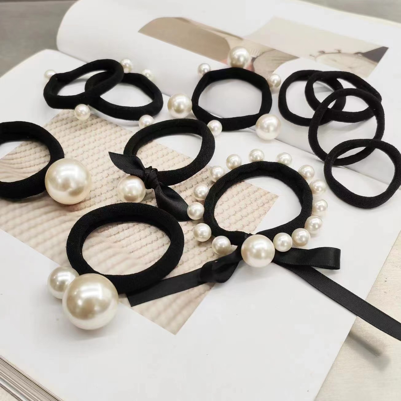Stylish Durable Artificial Pearl Hair Ties Women Daily Use Temu