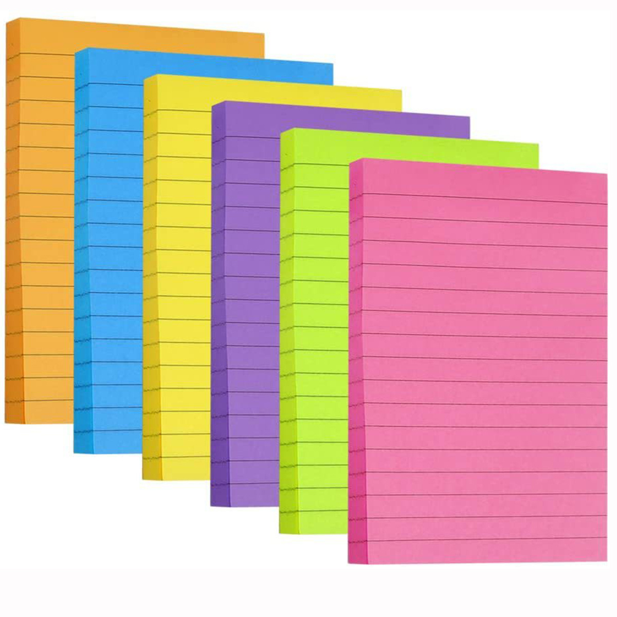 Sticky Notes Per Book Large Size With Horizontal Lines In 6 - Temu