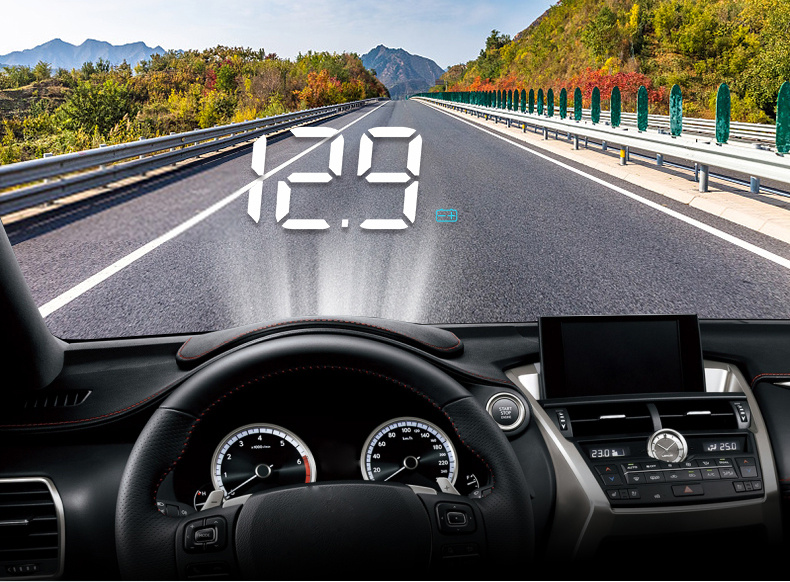 m8 obd2 gps car projector mph kmh auto hud speedometer windshield 3 5 screen size hd car head up display alarm accessories details 14