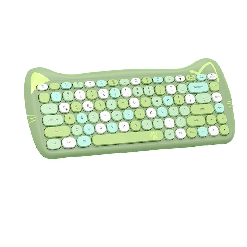 ZIYOU LANG 3060i Clavier Sans Fil Rétro, Cute Chat Clavier Bluetooth  Silencieux, Typewriter Rétro Round Keycap, Compact 84 Clés, QWERTY,  Connexion Multi-Dispositifs pour PC Laptop Mac-Rose : :  Informatique