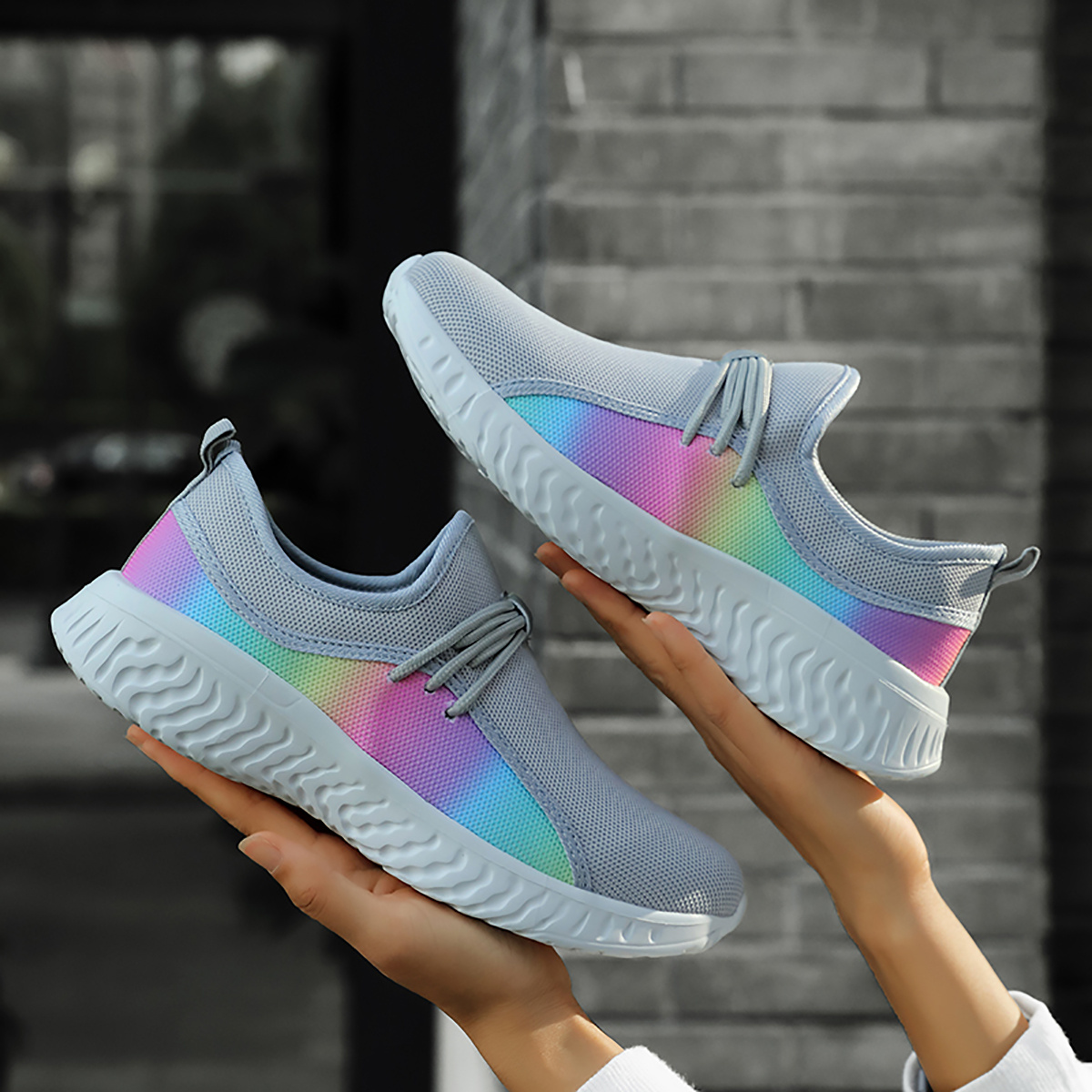 Rainbow women's hot sale sneakers