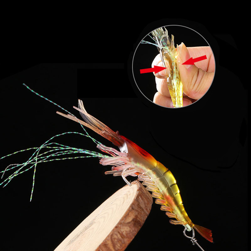Luminous Shrimp Fishing Lure Soft Bait Hook Simulation - Temu