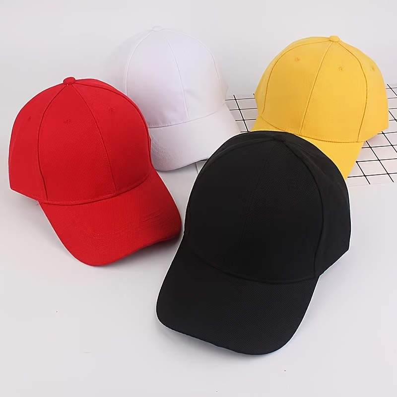 Kids Baseball Cap Solid Color Sun Protection Hat Outdoor Activities For Boys And Girls