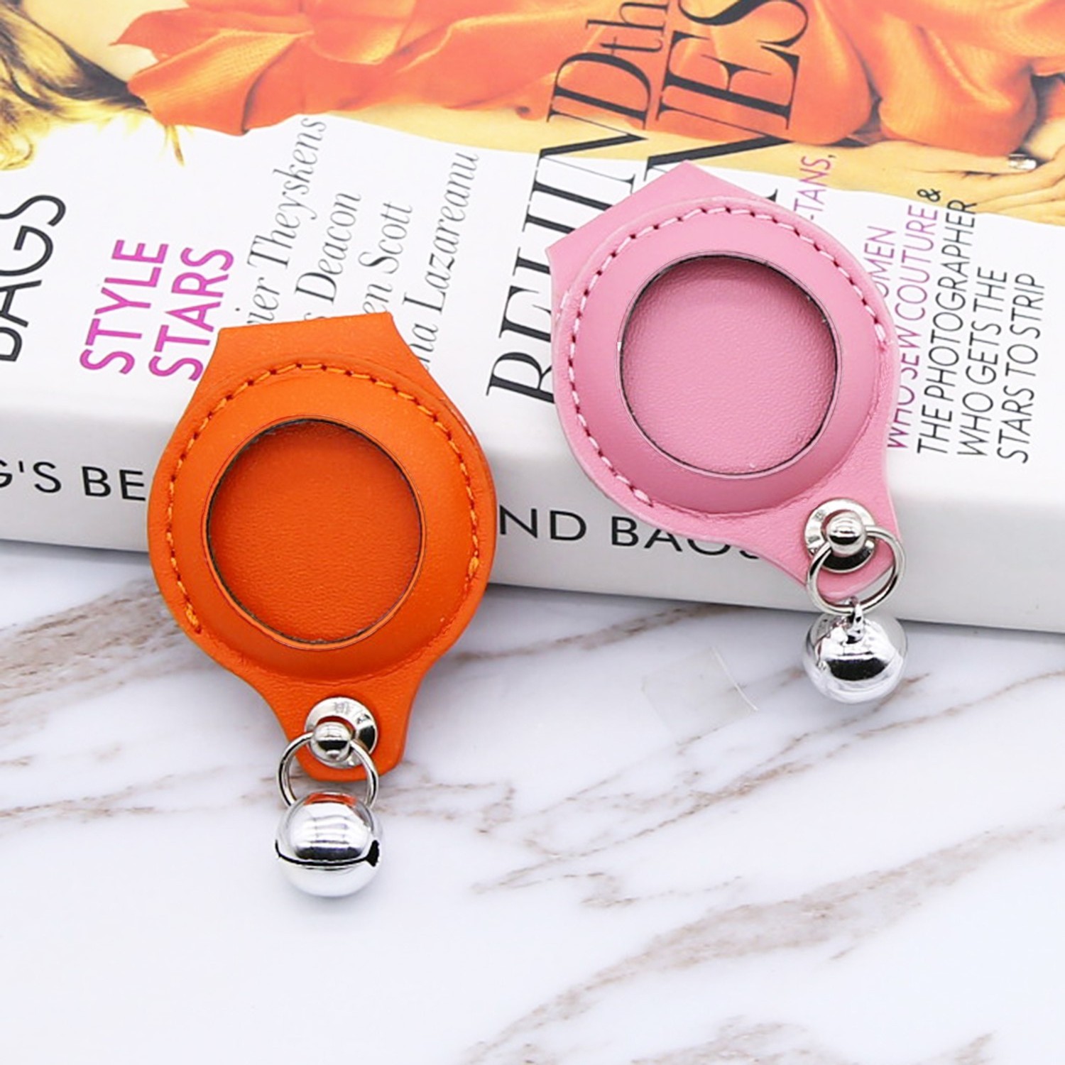 Premium Leather Airtag Keychain Keep Your Pet's Tracker Secure