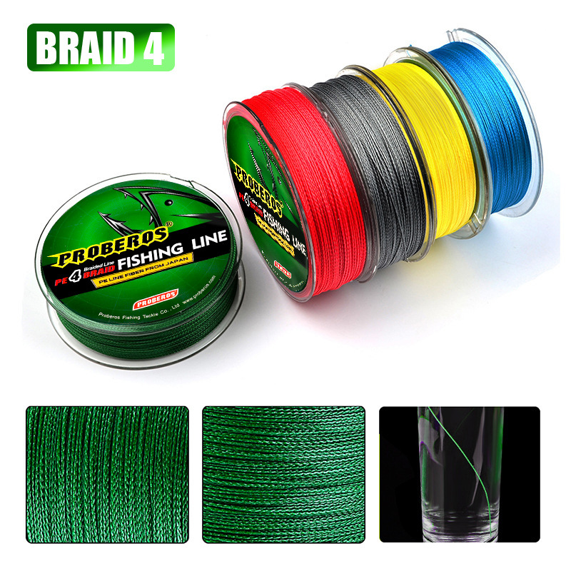 Warknife Braided Fishing Red and White Mixed Spot Line 100M 300M 500M 1000M  1500M 2000M Carp Fishing PE Wire 4 Strands Durable