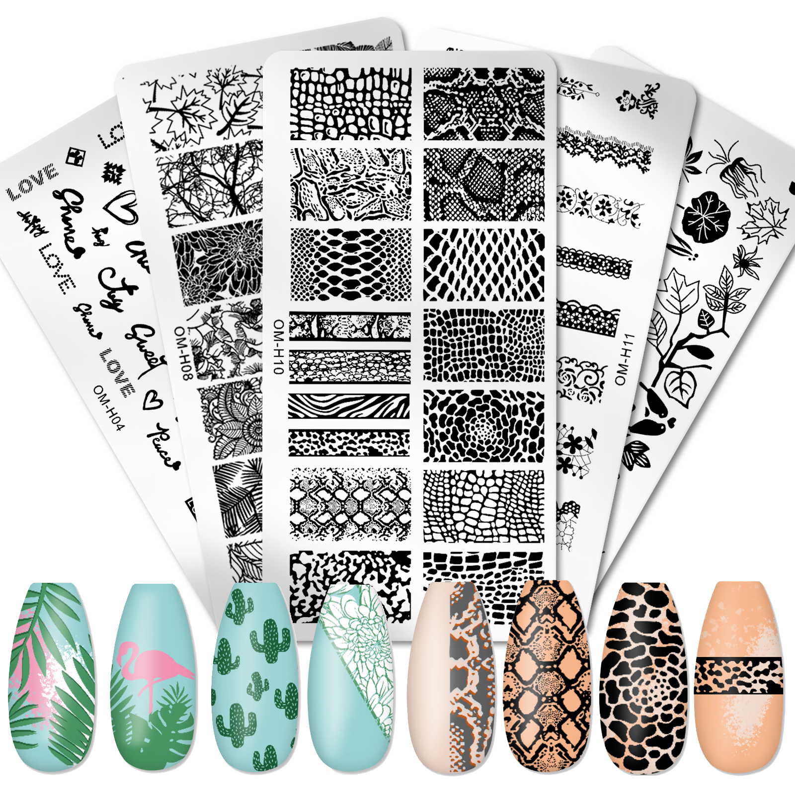 Buy Royalkart CF06 Nail Art Stamping Kit Jumbo Image Plate With  Double-Sided Soft Nail Silicone Stamper & Scrapper Online at Best Prices in  India - JioMart.