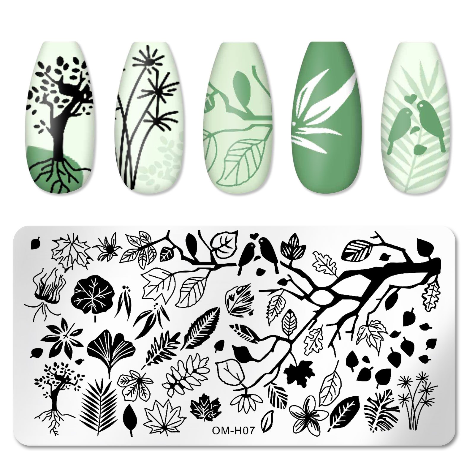 Nail Stamper Kit: Create Unique Nail Art with Flower and Leaf Designs