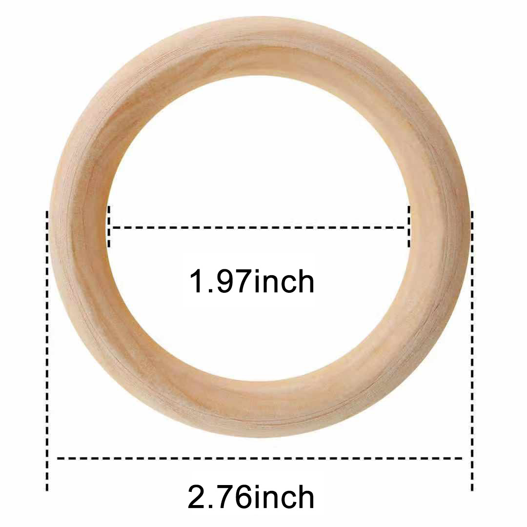 Wooden Rings Wooden Rings For Crafts Wood Rings Macrame - Temu