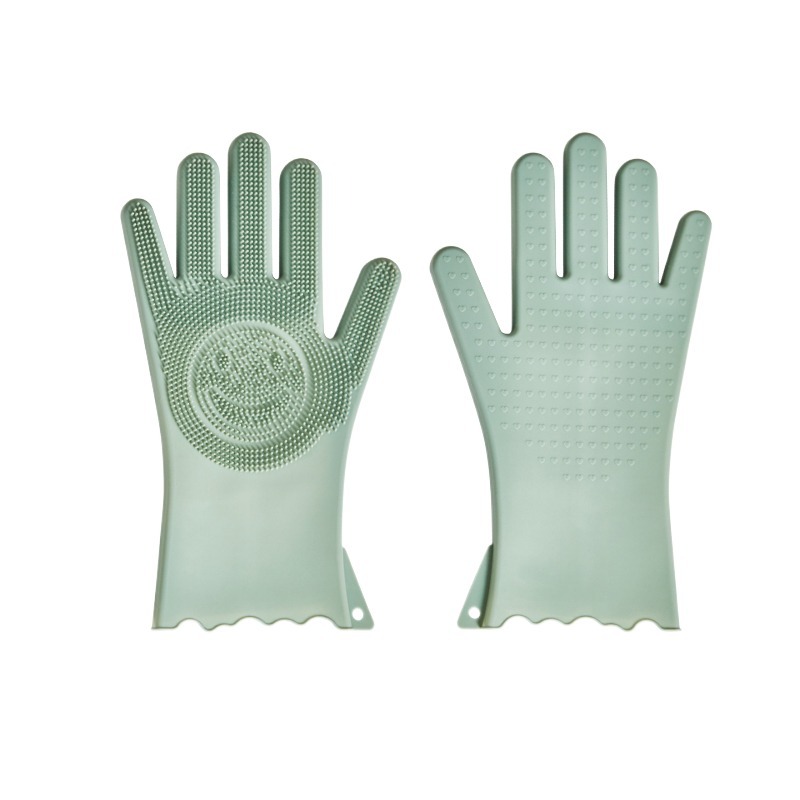 mitsu Magic Silicon Non-Slip Scrubbing Gloves for Dishwashing for  Kitchen/Scrubbing Gloves for Pet Grooming/Household Cleaning/Multipurpose  Use Silicone Scrub Wet and Dry Glove (Free Size) Wet and Dry Glove Set  Price in India 