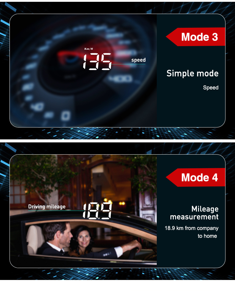 m8 obd2 gps car projector mph kmh auto hud speedometer windshield 3 5 screen size hd car head up display alarm accessories details 6
