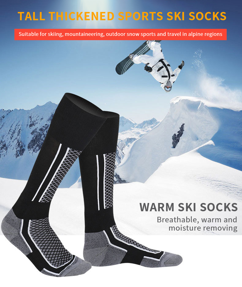 Calcetines térmicos de invierno para esquiar, calcetines gruesos y cálidos  para hombres, ideales para usar al aire libre durante el invierno