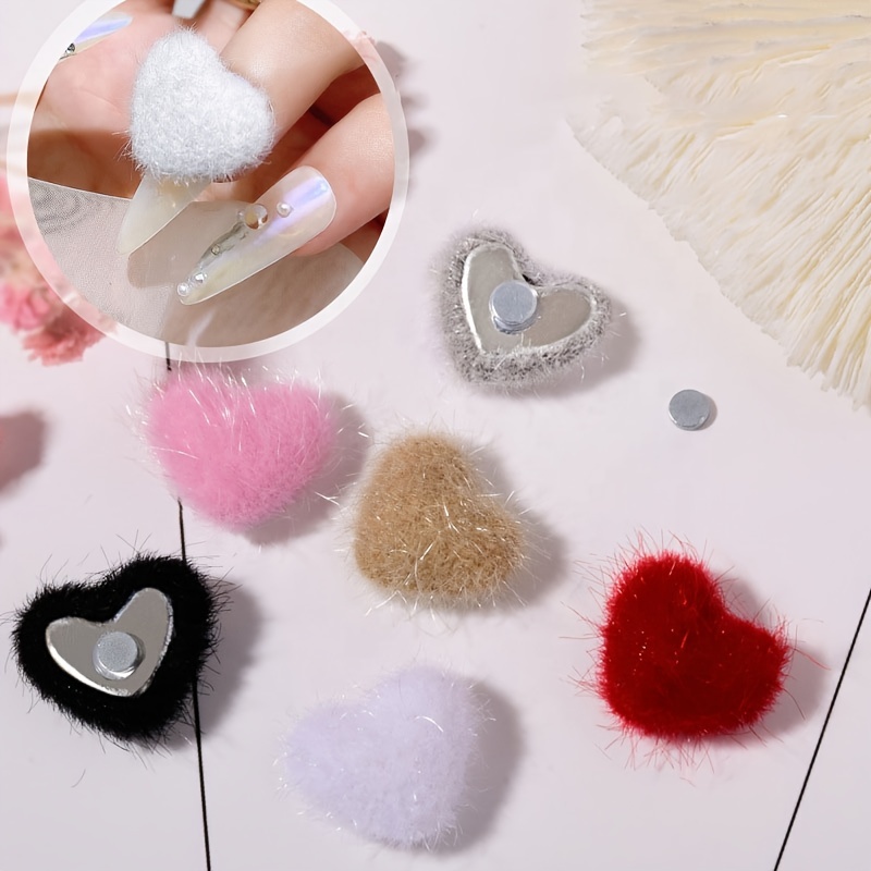 24Pcs/Set Detachable Nail Fluffy Round Poms Kit Magnetic Nail Pom Poms  Fluffy Plush Ball for Nail 3D Charms Nail Poms Decorate Nail Art DIY Nail  Tips Decorate