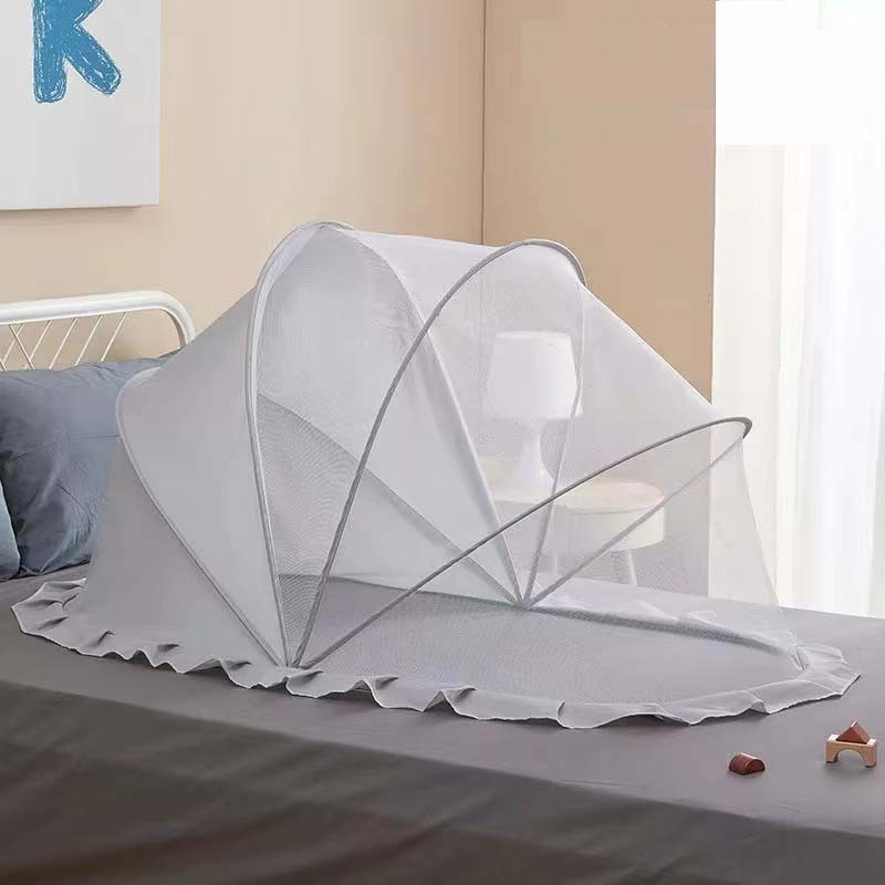 Portable Baby Mosquito Net with Light, Foldable & Windproof