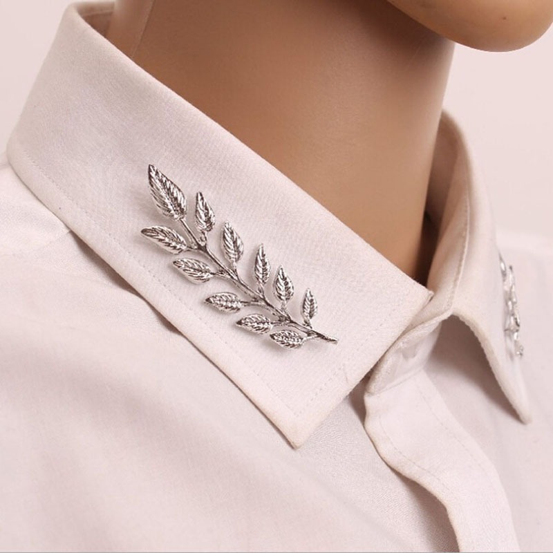 Fashion Cute Lovely Collar Shirt Brooch Badge Clip Pin Clothes