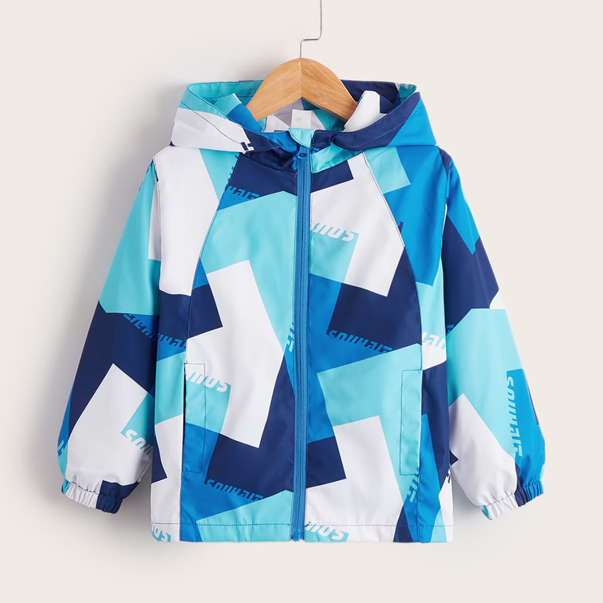 Kids Print Hooded Jacket Long Sleeve Zipper Boys Girls - Temu