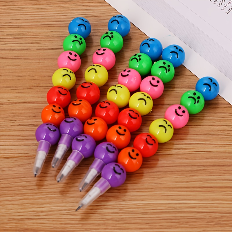 

5pcs Creative Stationery Cartoon Candied Haws 7 Color Pencils For Students