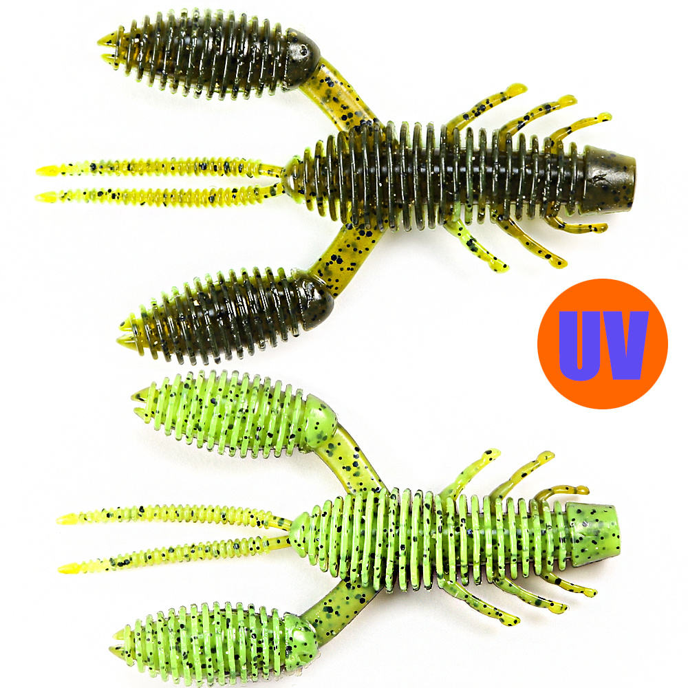 Cheap 10PCS/Bag Fishing Soft Bait 7.5cm Wobbler Artificial Bait Shrimp Odor  with Salt Rubber Bass Fishing Lure Crankbait Swimbait Lures