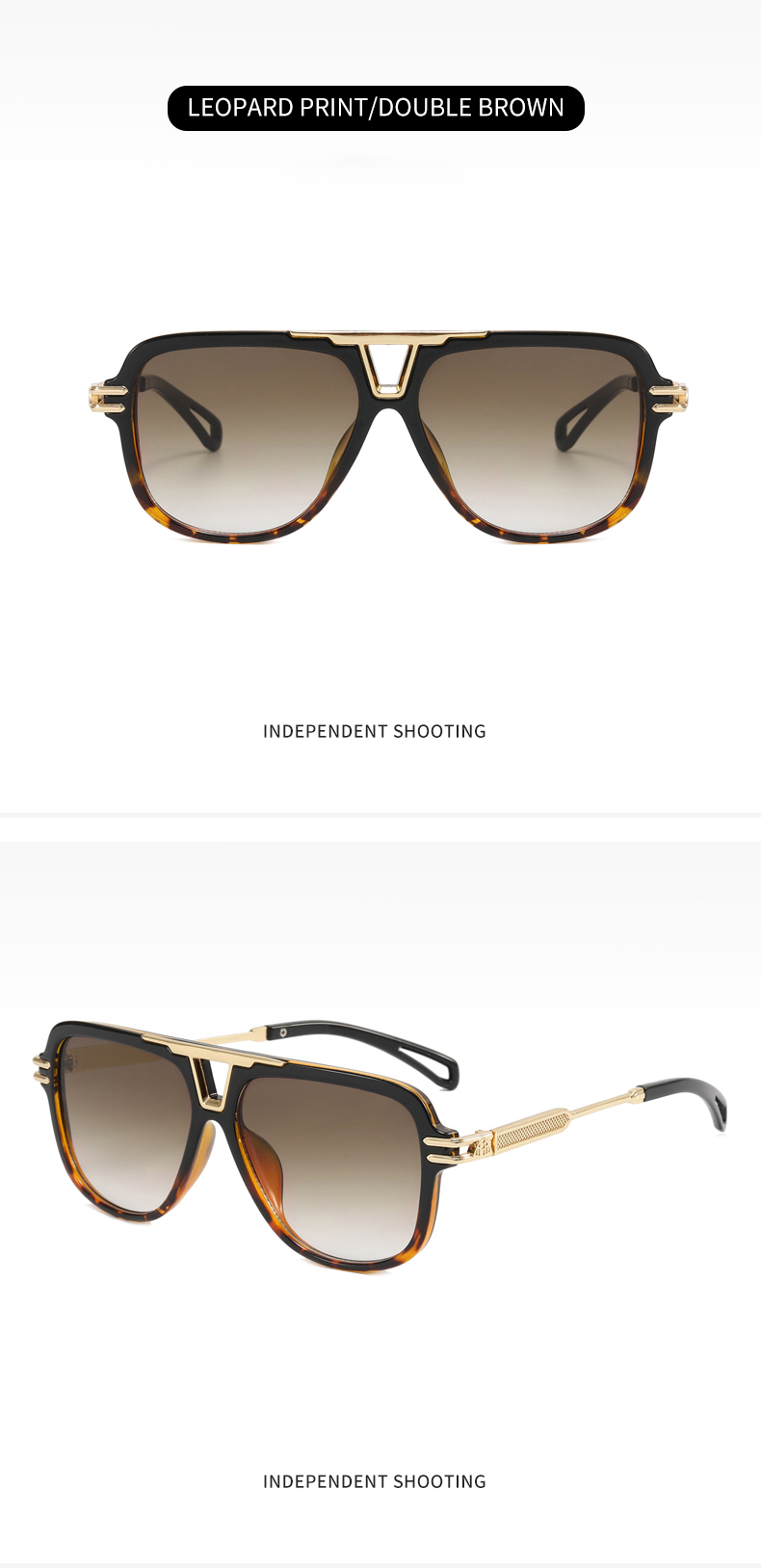 Oversized Square Aviator Sunglasses For Men Women Pilot Shades Golden Frame  Vintage Sun Glasses - Temu Australia