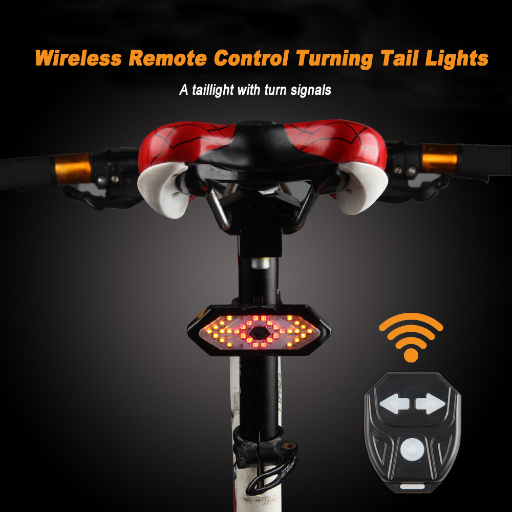 Wireless Bike Tail Light Turn Signals Brake Light Remote - Temu