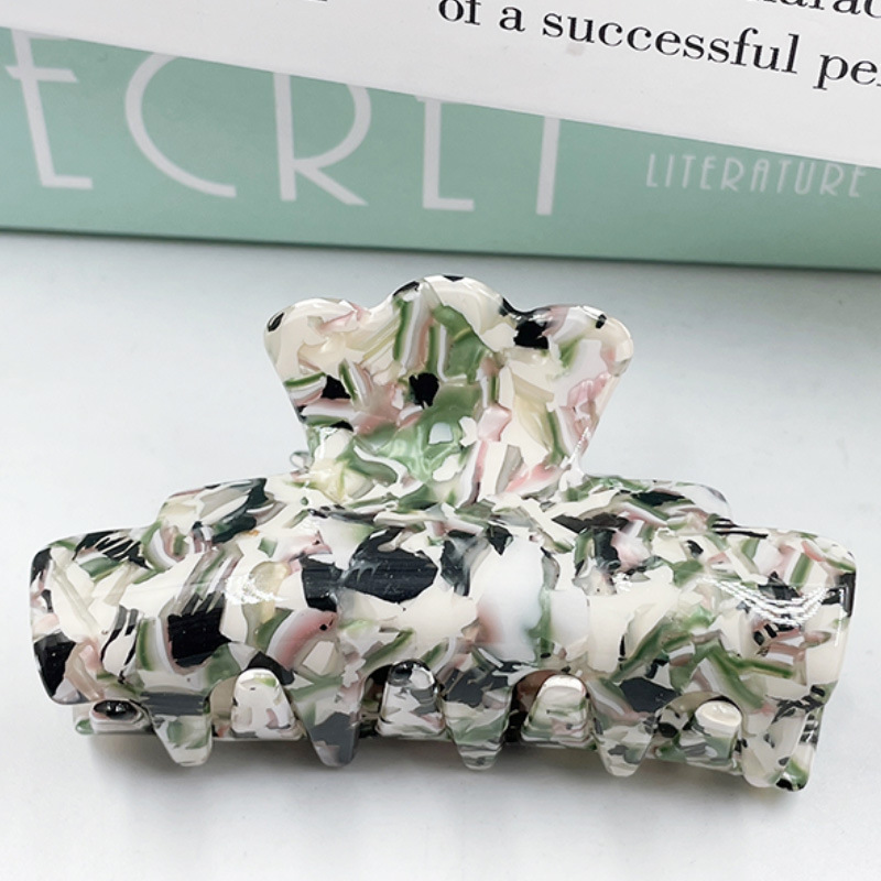 Colorful Retro Pattern Acrylic Hair Clips