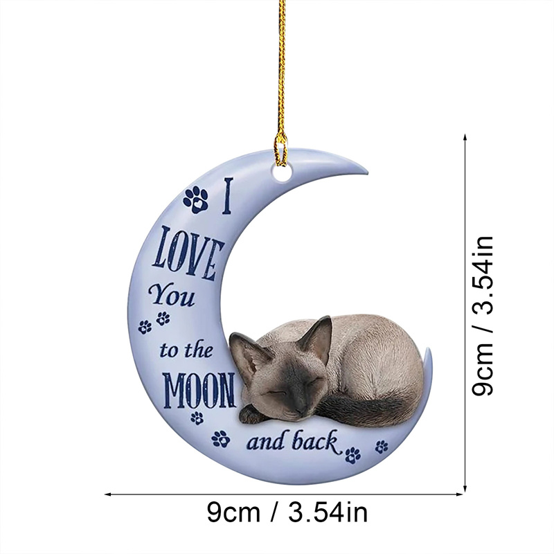 Car Pendant Creative moon pendant Cute moon Animal Hanging Swing