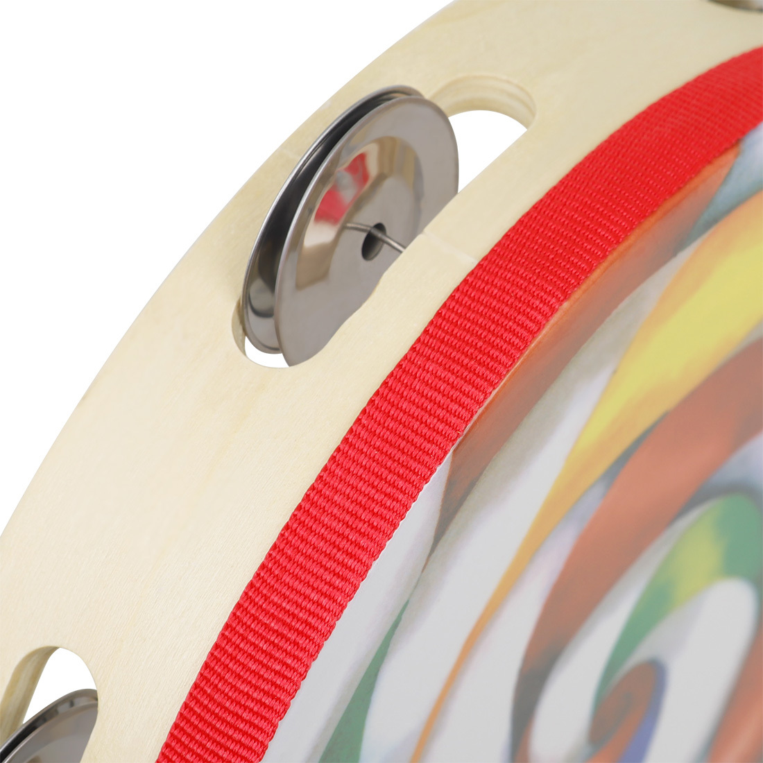 Griff Lollipop Hand Rattle Drum Clear Sound Tambourine Temu