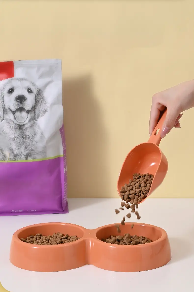1 peça colher de comida para animais de estimação de cor doce para cachorro, gato, detalhes de cores aleatórias 4