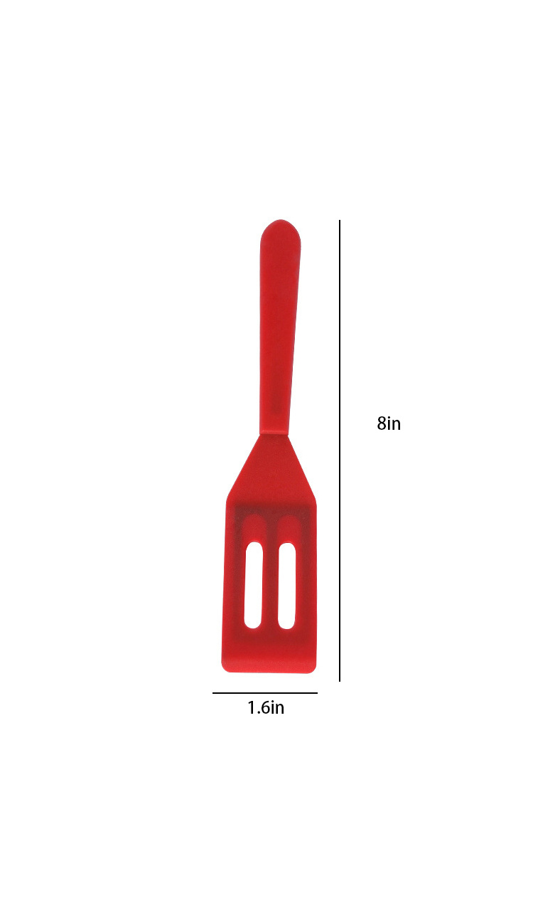 DLAND 2 Pcs Mini Spatula Serving Spatula Flexible Nonstick Silicone  Heat-Resistant Cookie Spatula Slotted Spatula for Flip Egg in Small Frying  Pan