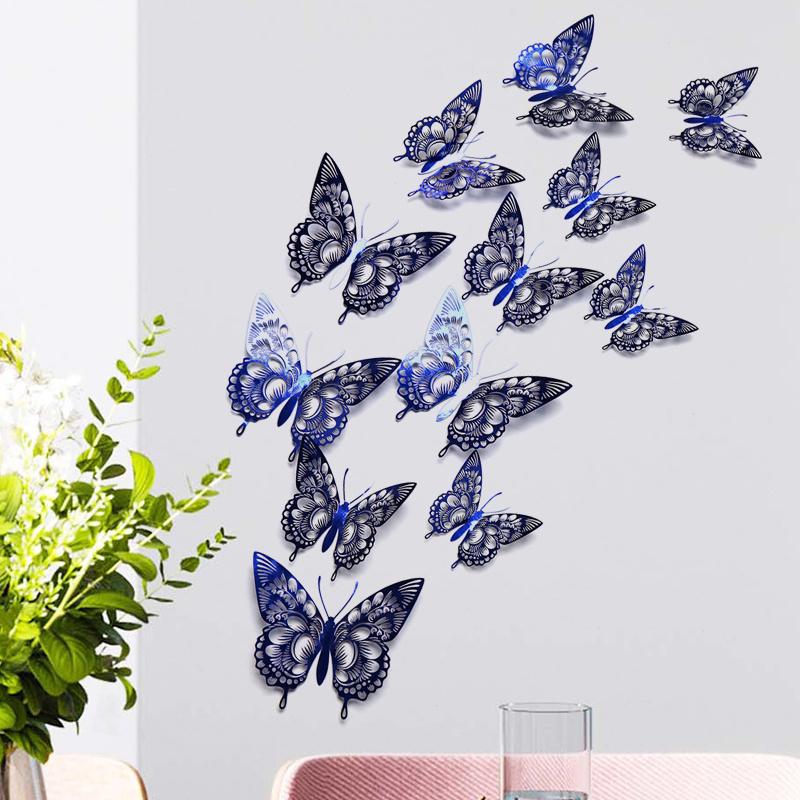 3d Hollow Butterfly Wall Stickers Living Room Home Decor Temu