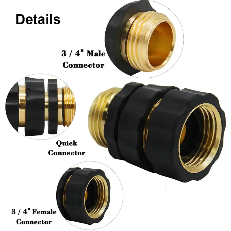 4set garden hose quick connector 3 4 inch male and female garden hose fitting quick connector garden hose supplies details 1