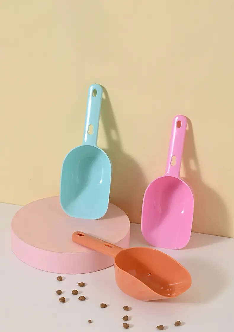 1 peça colher de comida para animais de estimação de cor doce para cachorro, gato, detalhes de cores aleatórias 7